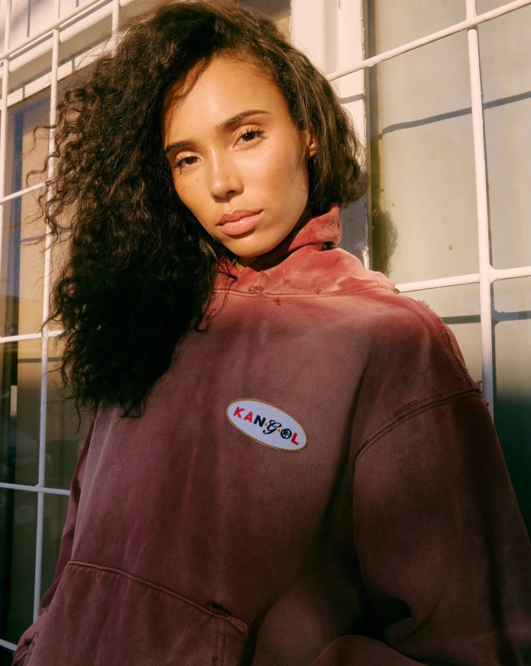 Best Kangol x NGO Hooded Sweatshirt Brick