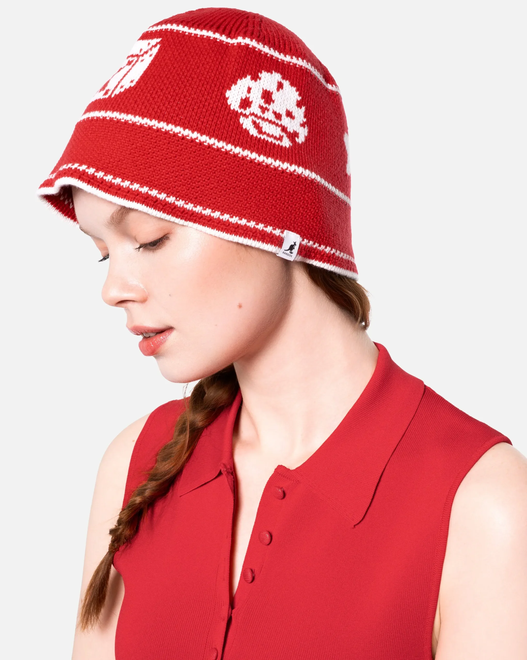 New Kangol Super Kroo Knit Bucket Red