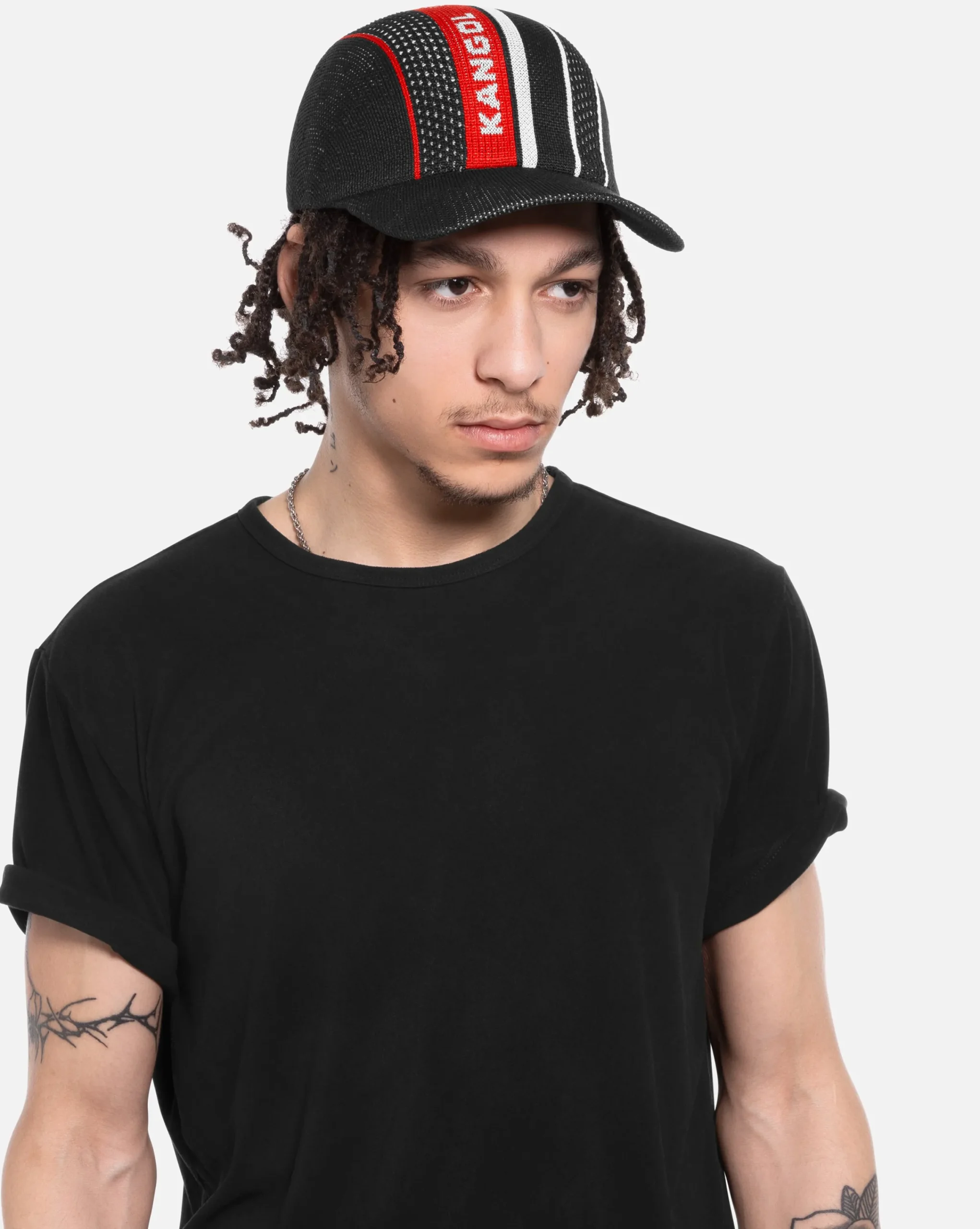 Kangol Tropic Game Stripe Spacecap Black